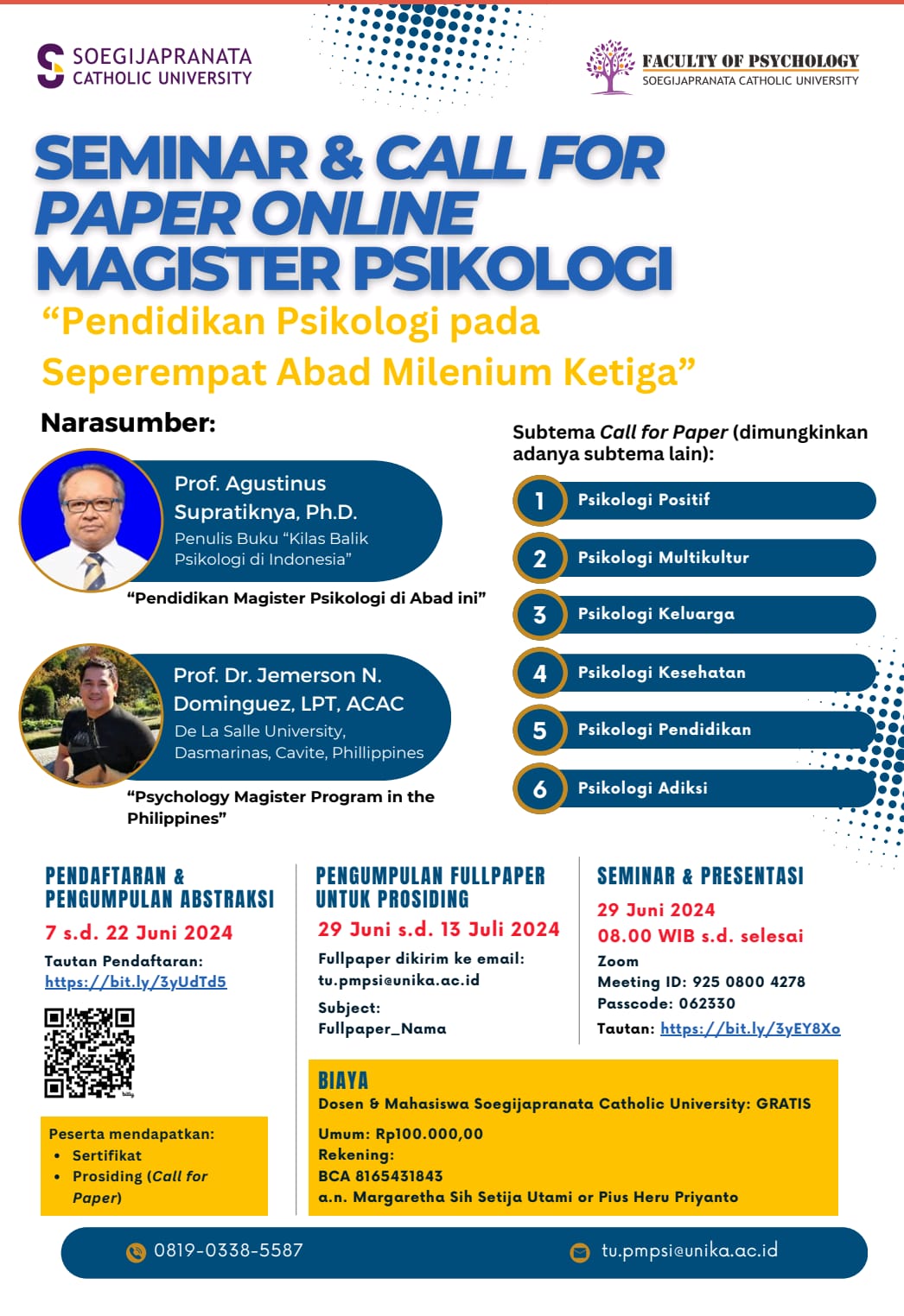 Seminar call paper online magister psikologi
