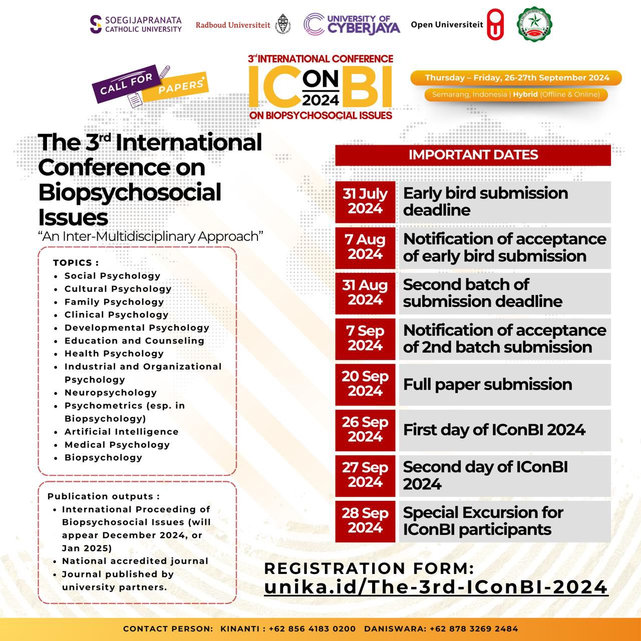 The 3rd International Conference on Biopsychosocial Issues