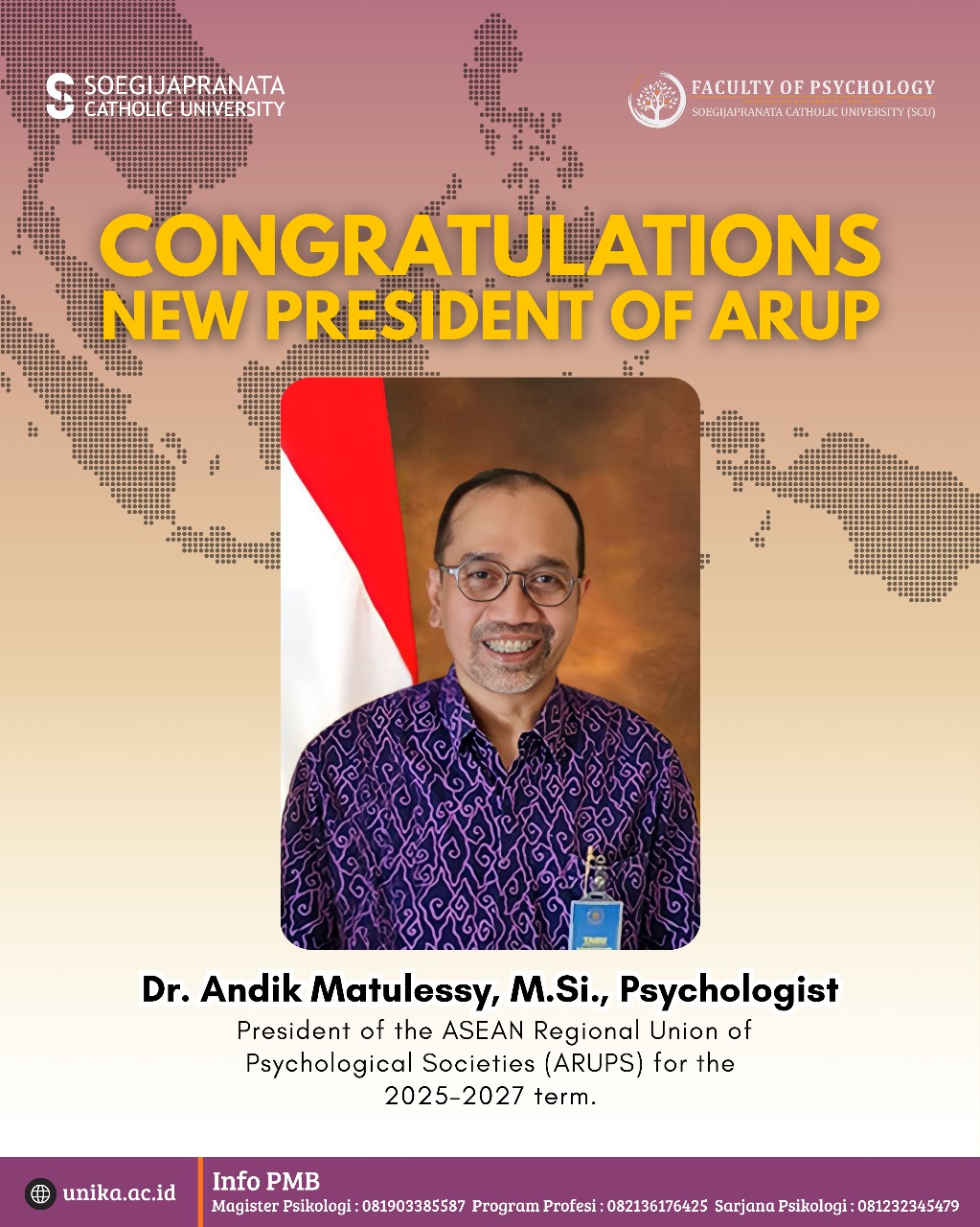 Congratulations !! New President of ARUP